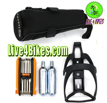 Load image into Gallery viewer, Bike Flat Tire Repair Ready Kit | Co2 Multi tool Bag Bottle cage