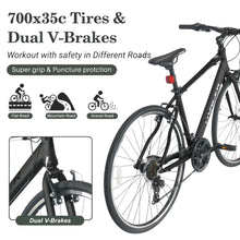 Load image into Gallery viewer, Tracer Bravery DX 700C Hybrid City Bicycle Aluminum 21 speed - Live4Bikes