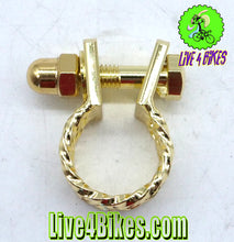 Load image into Gallery viewer, Lowrider Twisted Seatpost Clamp W/Bolt Outer Diameter 25.4mm 600 Gold.