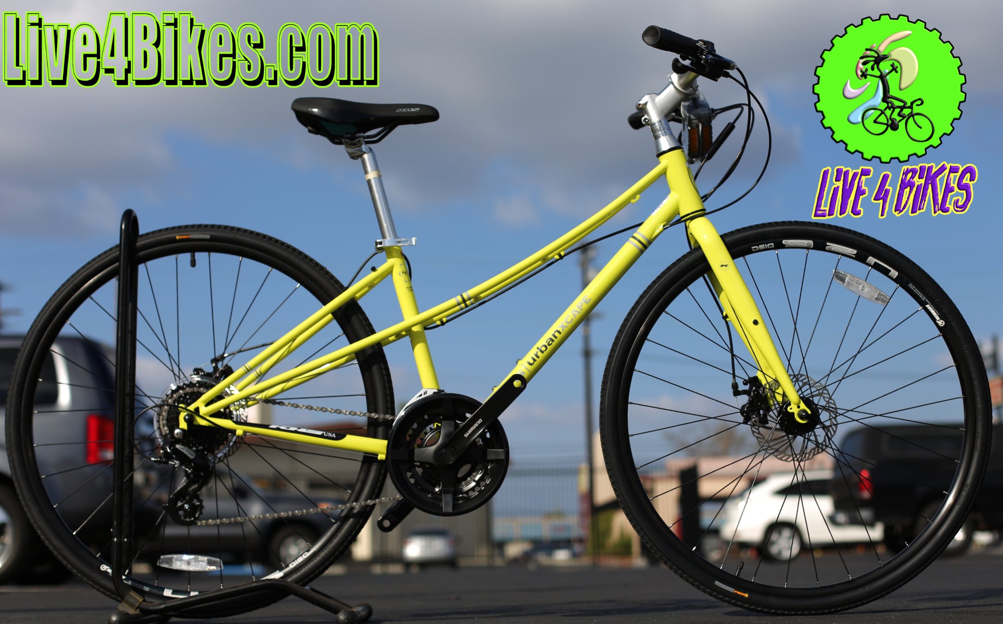 Urban Xcape Disc S Pow Green Disc Commuter Bike – LIVE 4 BIKES
