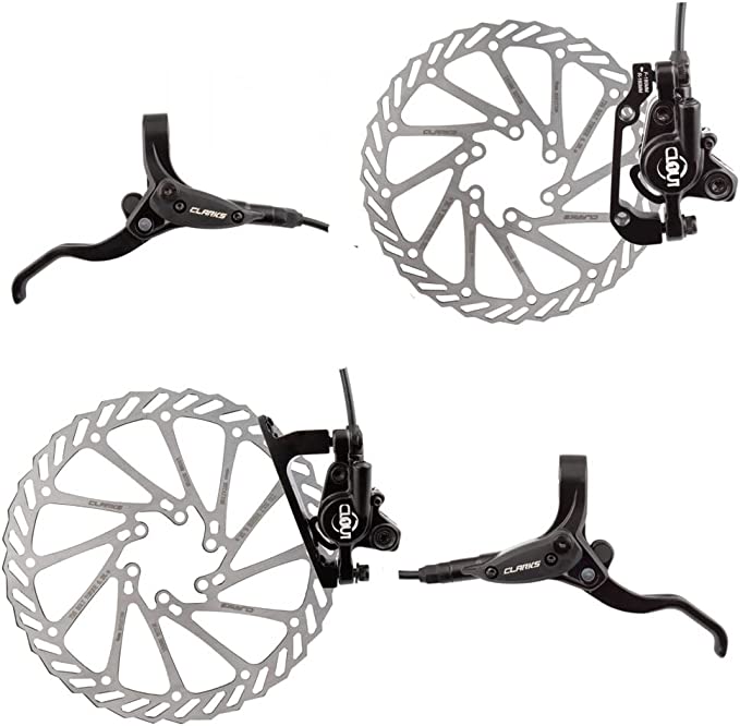 Clarks Clout-1 Hydraulic Brake set Front + Rear Pre-bled + rotor Included - Live4bikes