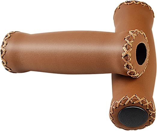 Endzone Vinyl Leather Hand Stitched Cruiser Grips -Live4Bikes