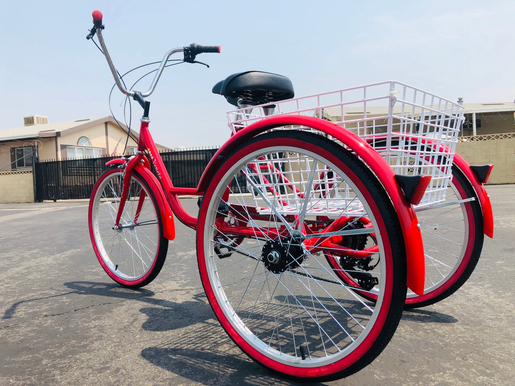 Trike Three Wheeler Adult Veneto 24in Tricycle 7 Speed Red Special Nee – LIVE 4 BIKES