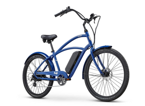 Fuji Sanibel Electric Beach Cruiser Bike 250w Navy Blue - Live4bikes