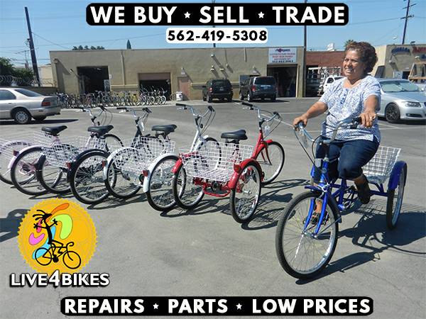 3 wheel bicycle for elderly Trike Tricycle 3 wheeler Black Balance Bike Bicycle adult 24 in 7 spee – LIVE 4 BIKES