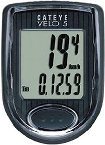 Cateye Velo 5 Cyclocomputer Bicycle Wired Compute speedometer -Live4Bikes