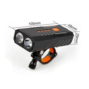 USB Led Headlight Multi Use Bicycle Lamp Reversible phone charger -Live4Bikes