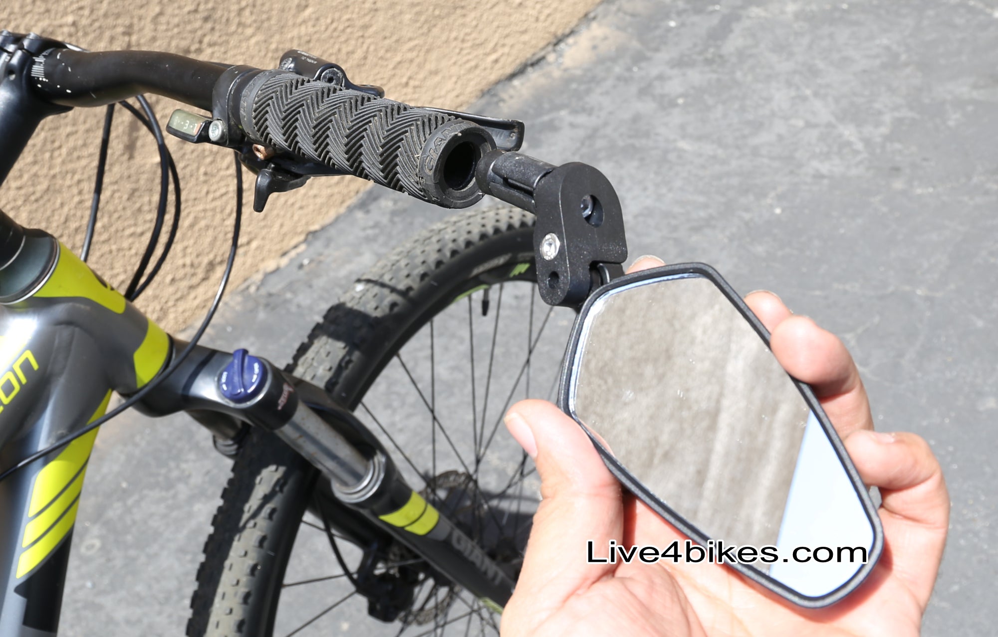 schwinn bicycle mirror ROUND CHROME CLEAR REFLECTOR FOR & OTHERS adhesive attachment strap Mountain Bike Velcro Bike Mirror