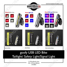 Load image into Gallery viewer, Goofy Police Blue White Red  Bicycle Light Safety  Lights Handlebar Front + Rear - Live4bikes