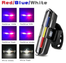 Load image into Gallery viewer, Goofy Police Blue White Red  Bicycle Light Safety  Lights Handlebar Front + Rear - Live4bikes
