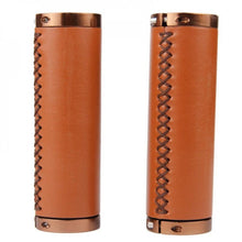Load image into Gallery viewer, Retro Brown Style Lock On Handlebar Bike Grips -Live4Bikes