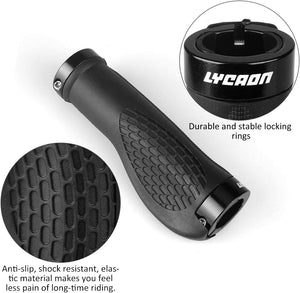 Ergonomic Style Locking Bicycle Grip Soft Comfortable MTB Flat Bar Urban Trail Grips