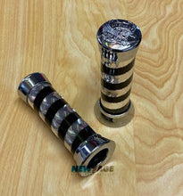 Load image into Gallery viewer, Show Stopper Metal Swirl Handlebar Grips Lowrider Cruiser Grips -Live4Bikes