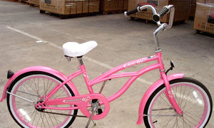 Micargi Jetta 20 in girls Beach Cruiser Pink w/ Fenders -Live4Bikes