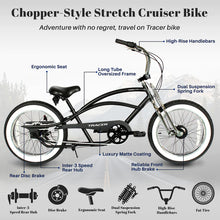 Load image into Gallery viewer, Tracer Master Chopper 2.0 Lowrider Stretch Cruiser 20 in  - Live4Bikes
